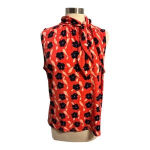 Ann Taylor | Sleeveless Grenadine Printed Stretch Top Size Large